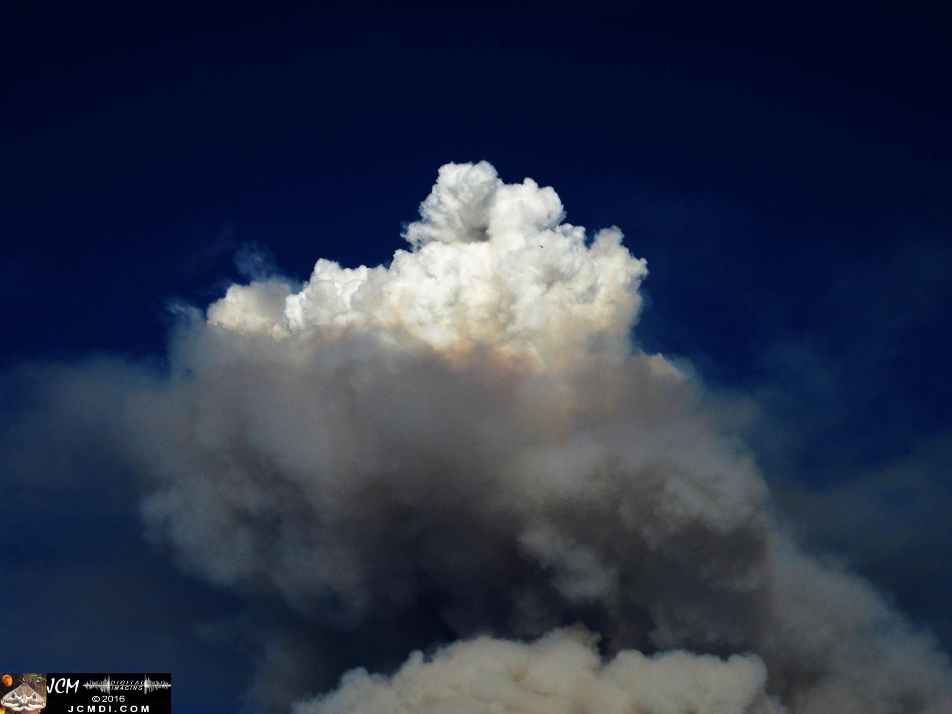 Sand Fire pyro-cumulus cloud and smoke plume JCMDI.COM